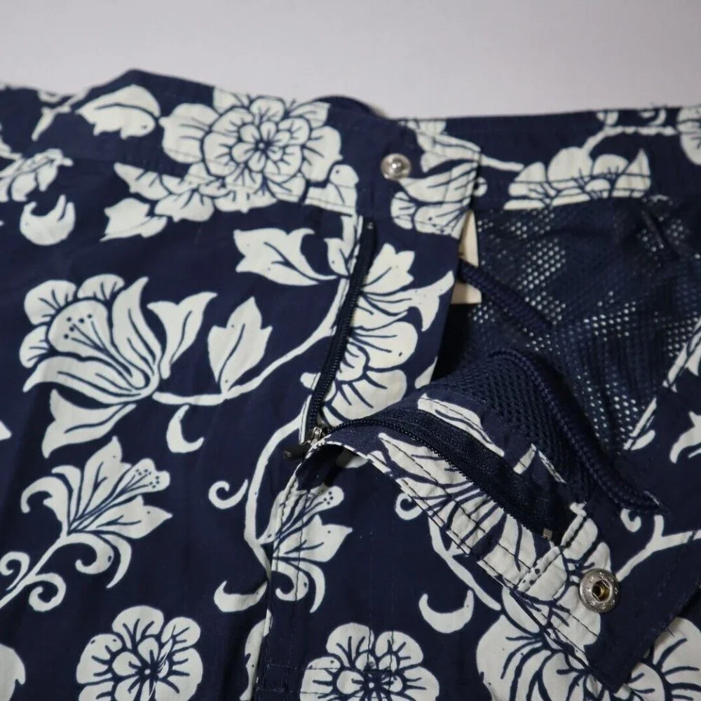 NWT New Big Mens 1XB Caribbean Roundtree & Yorke Swim Board Shorts Navy MSRP $55 - Picture 3 of 5